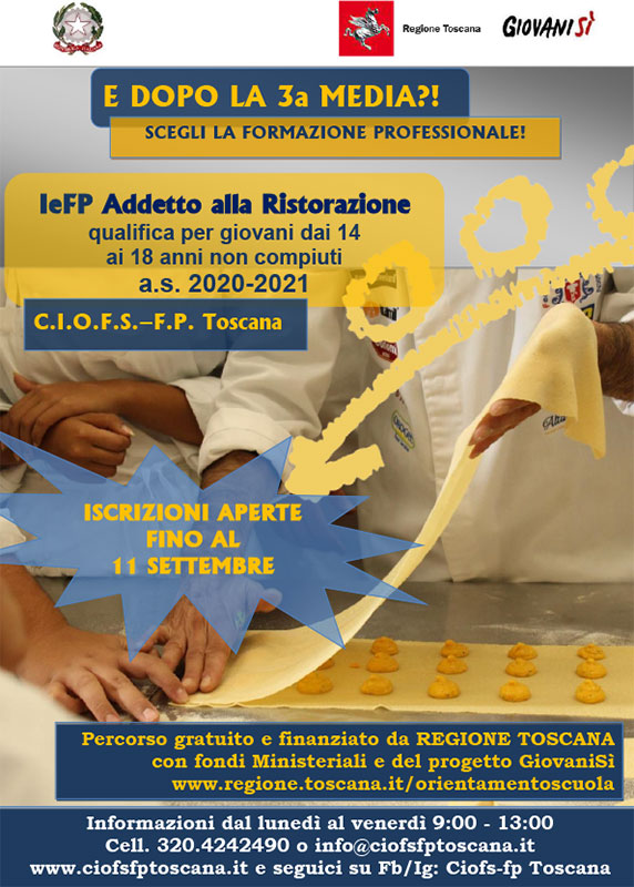 Ciofs FP Toscana - Operatore della ristorazione